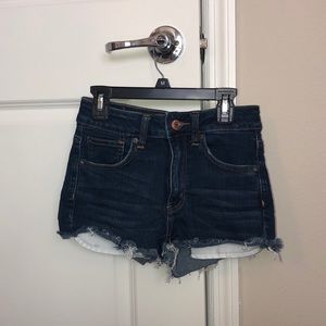 American Eagle dark wash jean shorts